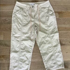 Cream Casual Pants